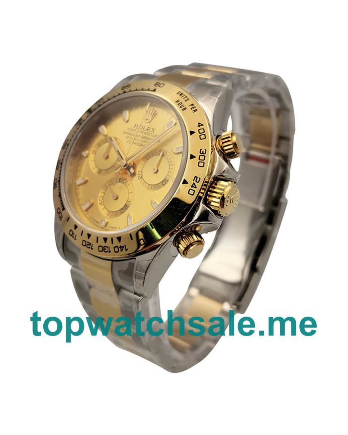 Replica Rolex Cosmograph Daytona 116503 3A UK - 40MM Steel & Gold Male Rolex Cosmograph Daytona Replica Watches - Blingwatches.co.uk