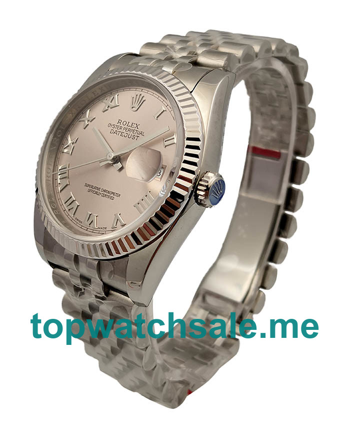 Replica Rolex Datejust 116234 UK - 36MM Steel Female Rolex Datejust Replica Watches - Blingwatches.co.uk