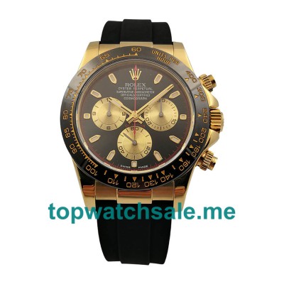 Replica Rolex Cosmograph Daytona 116518LN JH UK - 40MM Gold Male Rolex Cosmograph Daytona Replica Watches - Blingwatches.co.uk