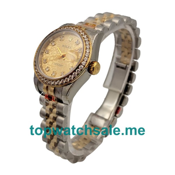 Replica Rolex Lady-Datejust 179383 UK - 26.5MM Steel & Gold Female Rolex Lady-Datejust Replica Watches - Blingwatches.co.uk
