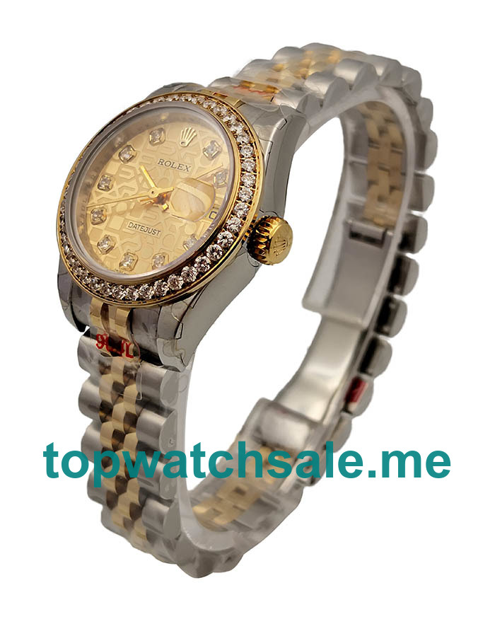 Replica Rolex Lady-Datejust 179383 UK - 26.5MM Steel & Gold Female Rolex Lady-Datejust Replica Watches - Blingwatches.co.uk