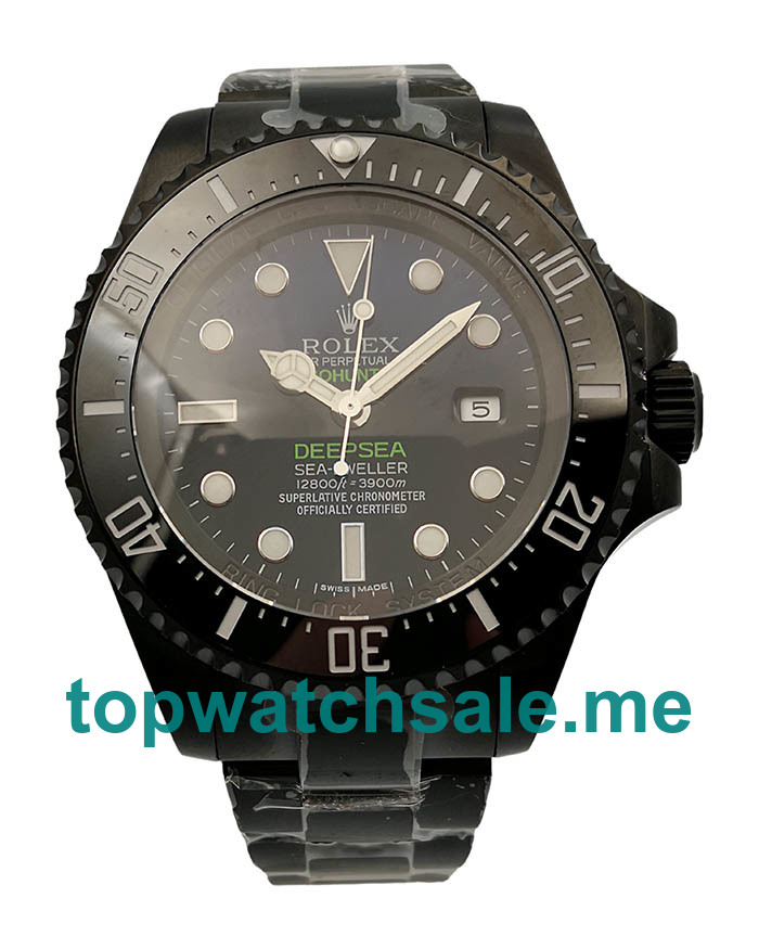Replica Rolex Sea-Dweller Deepsea 116660 Jacques Piccard V5 UK - 44MM PVD Steel Male Rolex Sea-Dweller Deepsea Replica Watches - Blingwatches.co.uk