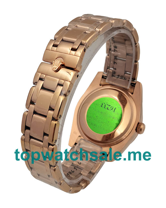 Replica Rolex Pearlmaster 81285 UK - 36MM Rose Gold Female Rolex Pearlmaster Replica Watches - Blingwatches.co.uk