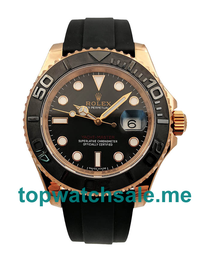 Replica Rolex Yacht-Master 116655 AR UK - 40MM Rose Gold Male Rolex Yacht-Master Replica Watches - Blingwatches.co.uk