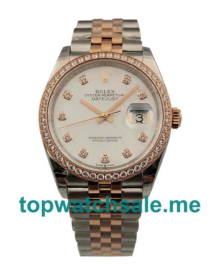 Replica Rolex Datejust 116233 UK - 36MM Steel & Rose Gold Male Rolex Datejust Replica Watches - Blingwatches.co.uk