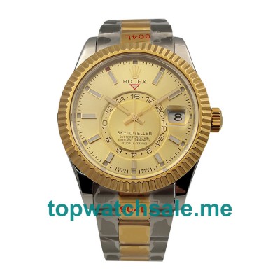 Replica Rolex Sky-Dweller 326933 UK - 42MM Steel & Gold Male Rolex Sky-Dweller Replica Watches - Blingwatches.co.uk