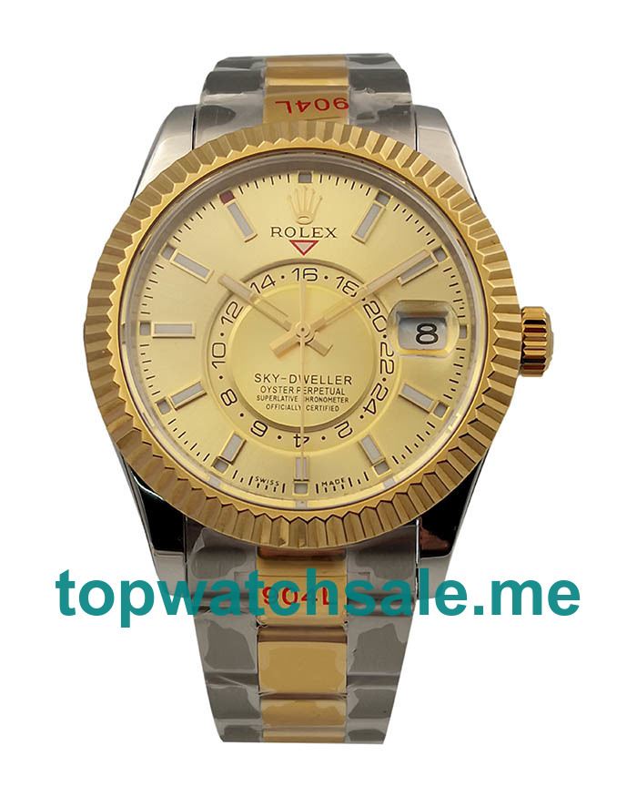 Replica Rolex Sky-Dweller 326933 UK - 42MM Steel & Gold Male Rolex Sky-Dweller Replica Watches - Blingwatches.co.uk