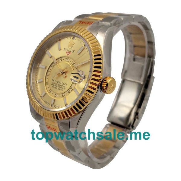 Replica Rolex Sky-Dweller 326933 UK - 42MM Steel & Gold Male Rolex Sky-Dweller Replica Watches - Blingwatches.co.uk