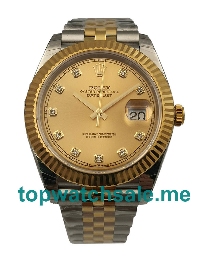Replica Rolex Datejust II 116333 EW UK - 41MM Steel & Gold Male Rolex Datejust II Replica Watches - Blingwatches.co.uk