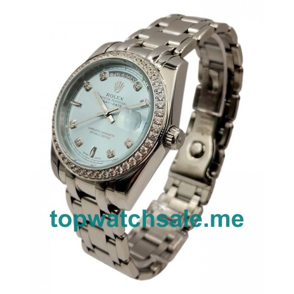 Replica Rolex Day-Date 118346 UK - 36MM Steel Male Rolex Day-Date Replica Watches - Blingwatches.co.uk