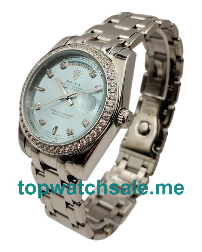 Replica Rolex Day-Date 118346 UK - 36MM Steel Male Rolex Day-Date Replica Watches - Blingwatches.co.uk