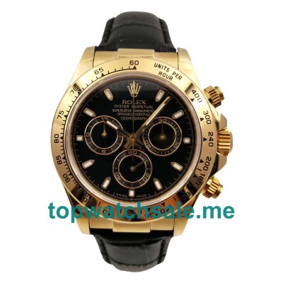Replica Rolex Daytona 116508 UK - 40MM Gold Male Rolex Daytona Replica Watches - Blingwatches.co.uk