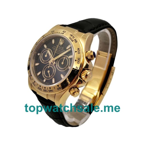 Replica Rolex Daytona 116508 UK - 40MM Gold Male Rolex Daytona Replica Watches - Blingwatches.co.uk