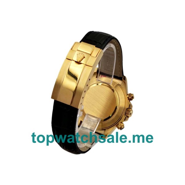 Replica Rolex Daytona 116508 UK - 40MM Gold Male Rolex Daytona Replica Watches - Blingwatches.co.uk