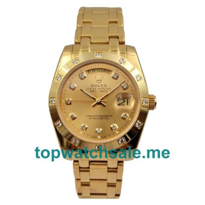 Replica Rolex Day-Date 18948 UK - 36MM Gold Male Rolex Day-Date Replica Watches - Blingwatches.co.uk