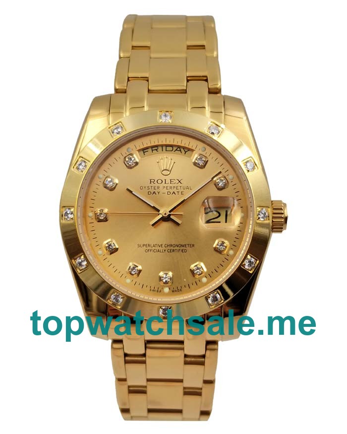 Replica Rolex Day-Date 18948 UK - 36MM Gold Male Rolex Day-Date Replica Watches - Blingwatches.co.uk