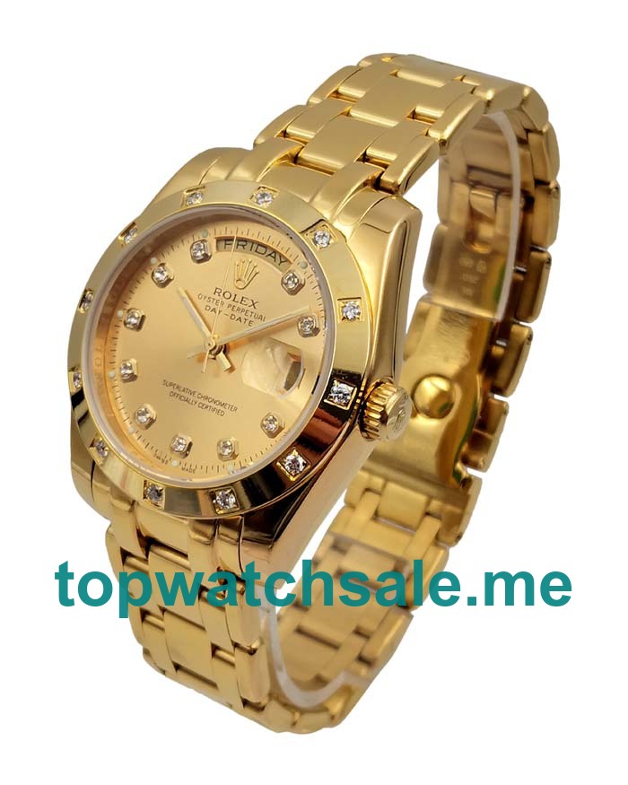 Replica Rolex Day-Date 18948 UK - 36MM Gold Male Rolex Day-Date Replica Watches - Blingwatches.co.uk