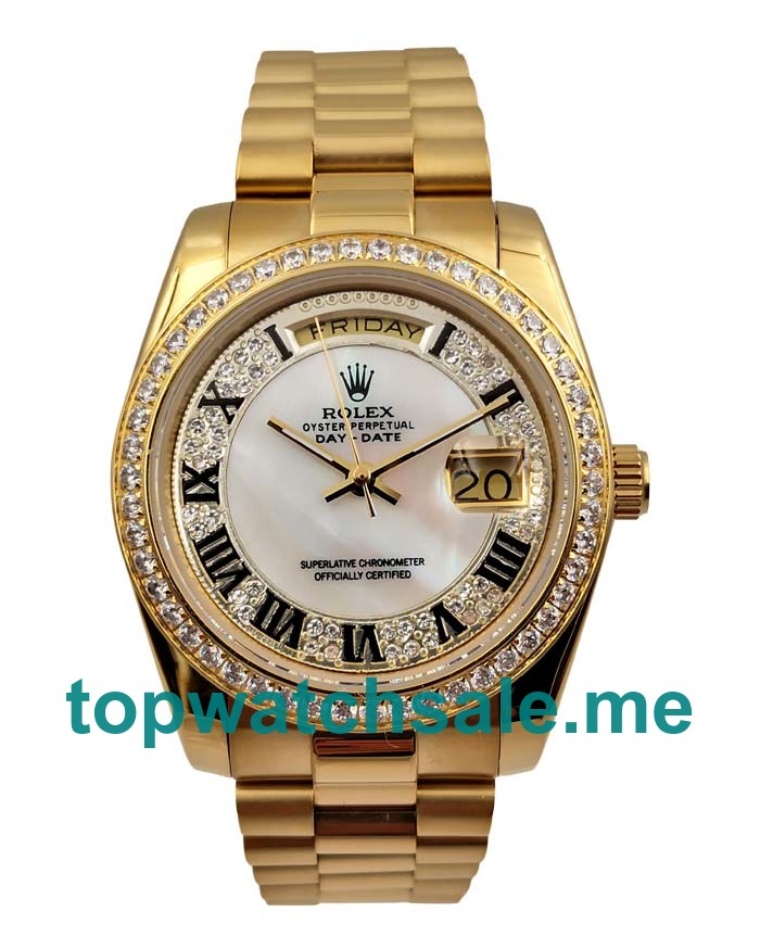 Replica Rolex Day-Date 118388 UK - 36MM Gold Male Rolex Day-Date Replica Watches - Blingwatches.co.uk