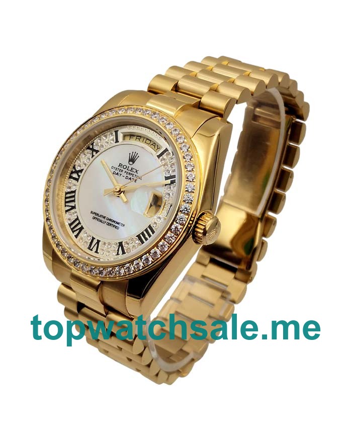 Replica Rolex Day-Date 118388 UK - 36MM Gold Male Rolex Day-Date Replica Watches - Blingwatches.co.uk