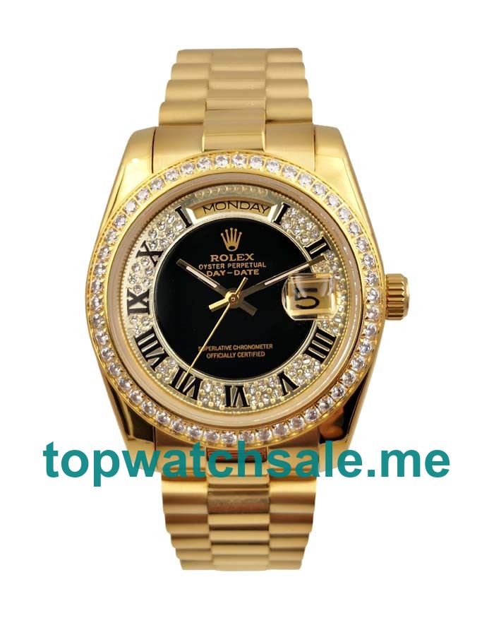 Replica Rolex Day-Date 118388 UK - 36MM Gold Male Rolex Day-Date Replica Watches - Blingwatches.co.uk