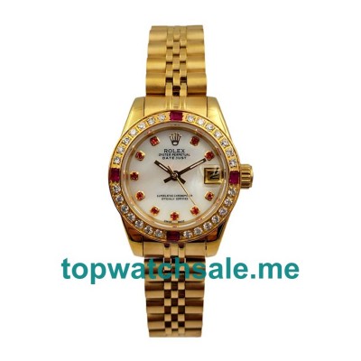 Replica Rolex Lady-Datejust 179138 UK - 26MM Gold Female Rolex Lady-Datejust Replica Watches - Blingwatches.co.uk