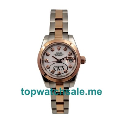 Replica Rolex Lady-Datejust 179171 UK - 26MM Steel & Rose Gold Female Rolex Lady-Datejust Replica Watches - Blingwatches.co.uk