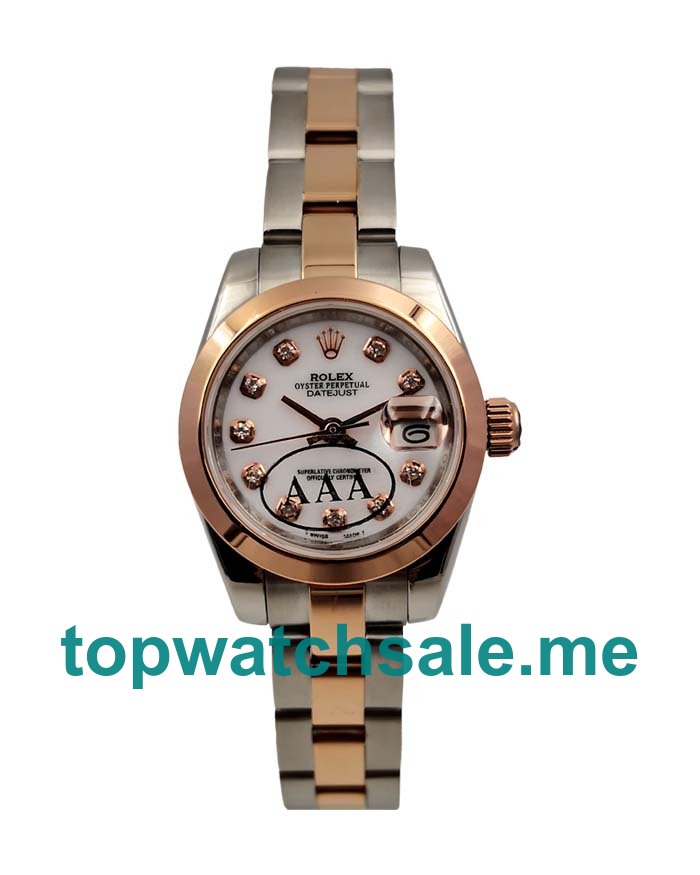 Replica Rolex Lady-Datejust 179171 UK - 26MM Steel & Rose Gold Female Rolex Lady-Datejust Replica Watches - Blingwatches.co.uk