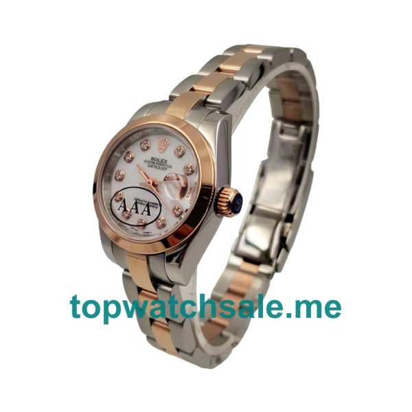 Replica Rolex Lady-Datejust 179171 UK - 26MM Steel & Rose Gold Female Rolex Lady-Datejust Replica Watches - Blingwatches.co.uk