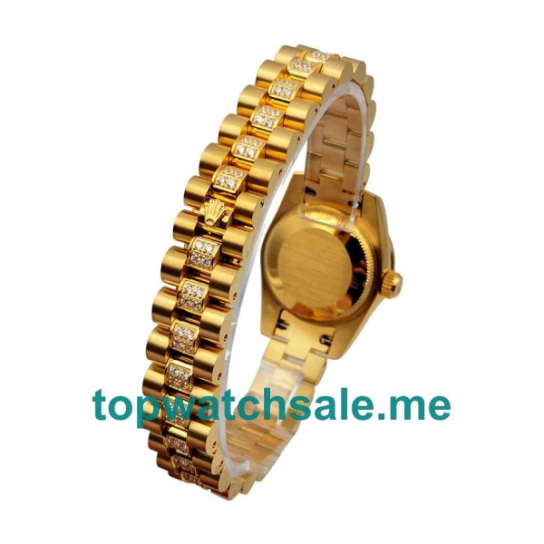 Replica Rolex Lady-Datejust 179158 UK - 26MM Gold Female Rolex Lady-Datejust Replica Watches - Blingwatches.co.uk