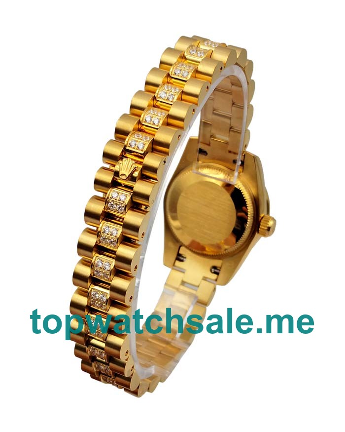 Replica Rolex Lady-Datejust 179158 UK - 26MM Gold Female Rolex Lady-Datejust Replica Watches - Blingwatches.co.uk