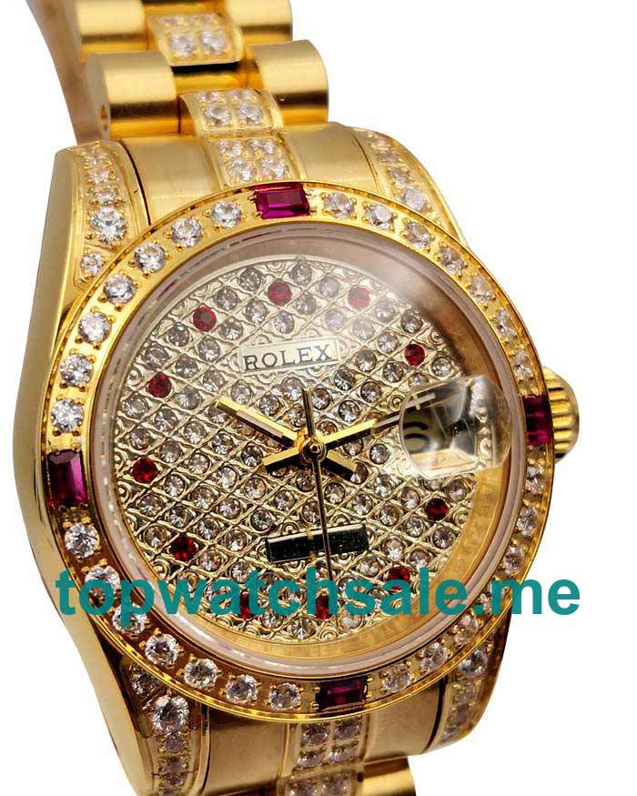 Replica Rolex Lady-Datejust 179158 UK - 26MM Gold Female Rolex Lady-Datejust Replica Watches - Blingwatches.co.uk