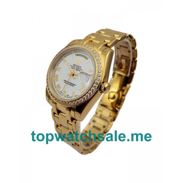 Replica Rolex Day-Date 118348 UK - 36MM Gold Rolex Day-Date Replica Watches - Blingwatches.co.uk