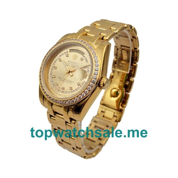 Replica Rolex Day-Date 118348 UK - 36MM Gold Male Rolex Day-Date Replica Watches - Blingwatches.co.uk