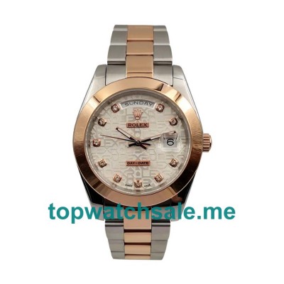Replica Rolex Day-Date 218206 UK - 41MM Steel &Rose Gold Male Rolex Day-Date Replica Watches - Blingwatches.co.uk
