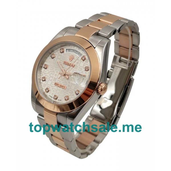 Replica Rolex Day-Date 218206 UK - 41MM Steel &Rose Gold Male Rolex Day-Date Replica Watches - Blingwatches.co.uk