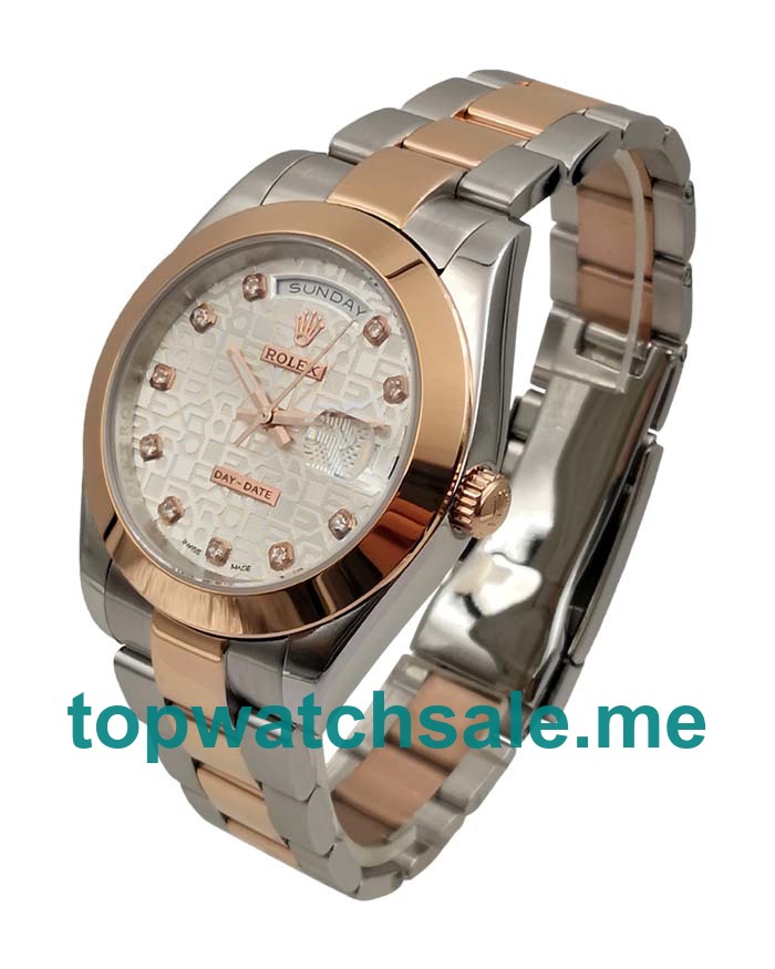 Replica Rolex Day-Date 218206 UK - 41MM Steel &Rose Gold Male Rolex Day-Date Replica Watches - Blingwatches.co.uk