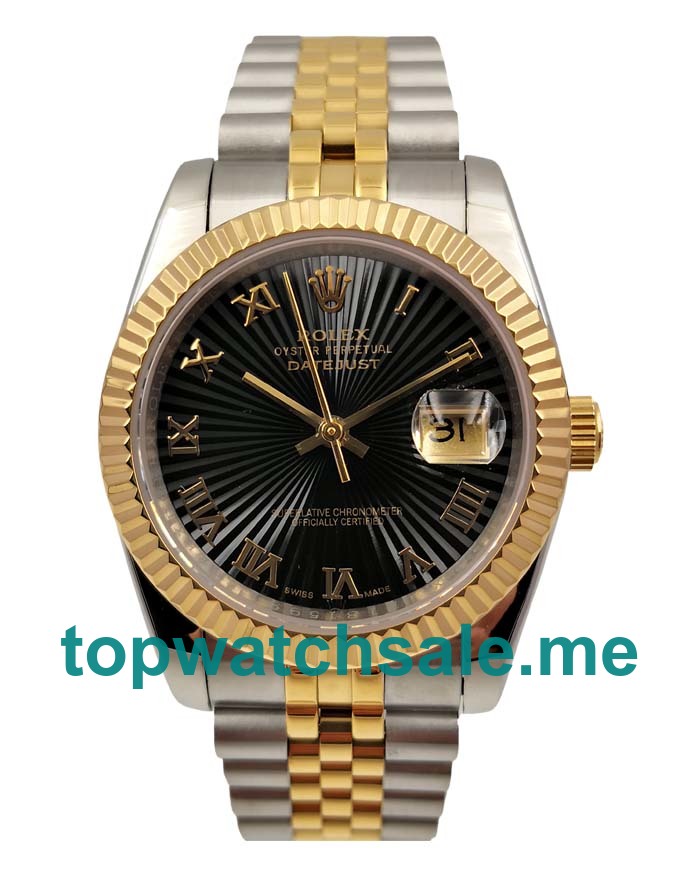 Replica Rolex Datejust 126233 UK - 36MM Steel & Gold Male Rolex Datejust Replica Watches - Blingwatches.co.uk