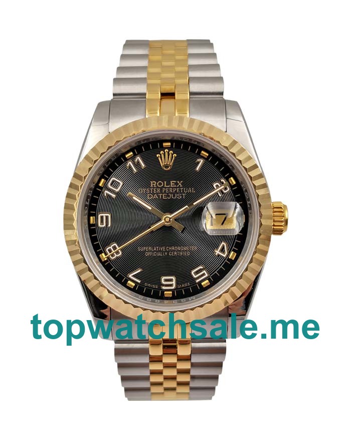 Replica Rolex Datejust 116233 UK - 36MM Steel & Gold Male Rolex Datejust Replica Watches - Watchestop.me