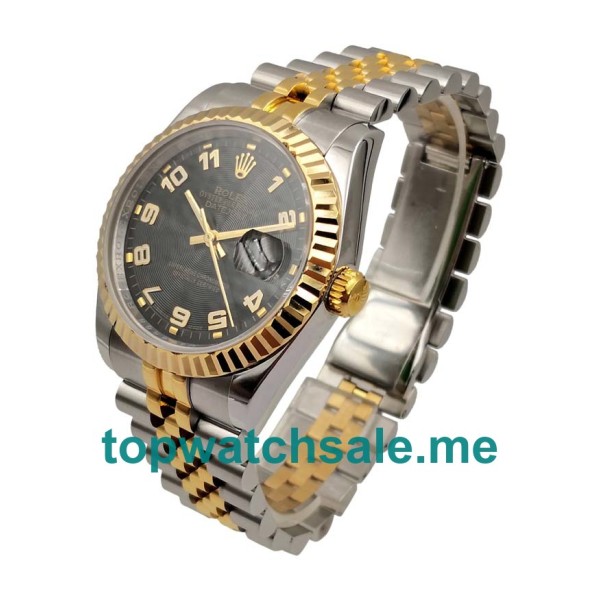 Replica Rolex Datejust 116233 UK - 36MM Steel & Gold Male Rolex Datejust Replica Watches - Blingwatches.co.uk