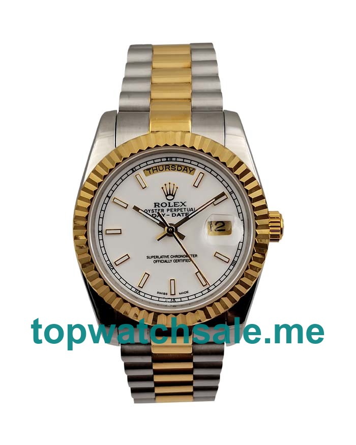 Replica Rolex Day-Date 118238 UK - 36MM Steel & Gold Male Rolex Day-Date 118238 Replica Watches - Blingwatches.co.uk