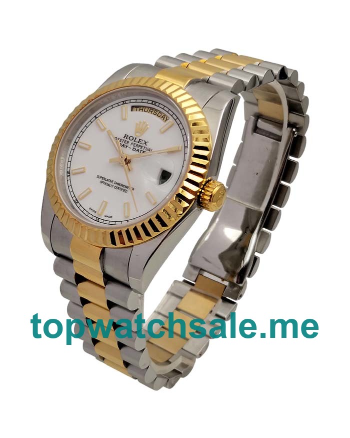 Replica Rolex Day-Date 118238 UK - 36MM Steel & Gold Male Rolex Day-Date 118238 Replica Watches - Blingwatches.co.uk