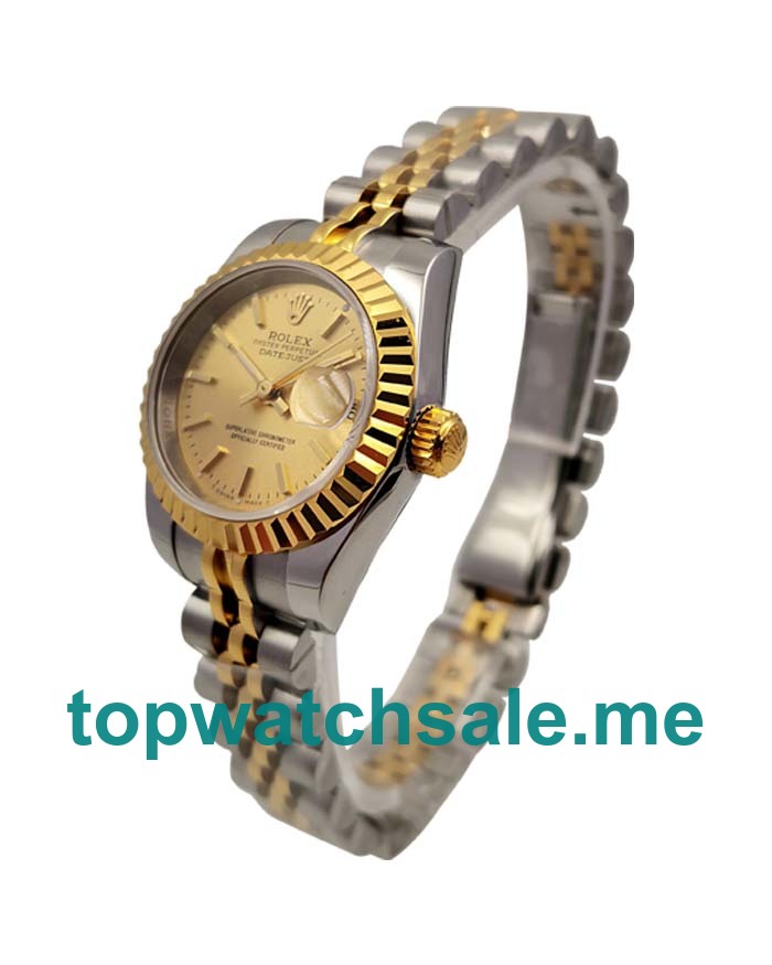 Replica Rolex Lady-Datejust 76193 UK - 26MM Steel & Gold Female Rolex Lady-Datejust Replica Watches - Blingwatches.co.uk