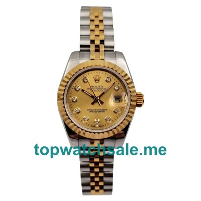 Replica Rolex Lady-Datejust 179173 UK - 26MM Steel & Gold Female Rolex Lady-Datejust Replica Watches - Blingwatches.co.uk