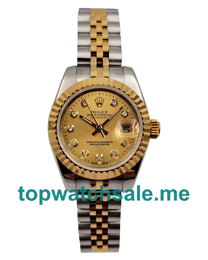 Replica Rolex Lady-Datejust 179173 UK - 26MM Steel & Gold Female Rolex Lady-Datejust Replica Watches - Blingwatches.co.uk