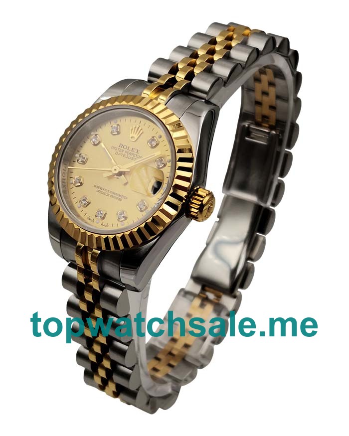 Replica Rolex Lady-Datejust 179173 UK - 26MM Steel & Gold Female Rolex Lady-Datejust Replica Watches - Blingwatches.co.uk
