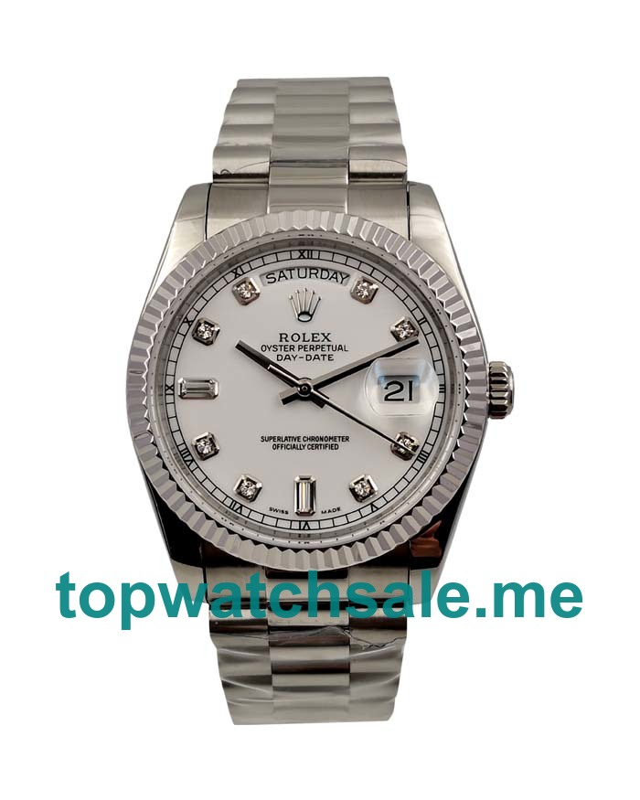 Replica Rolex Day-Date 118239 UK - 36MM Steel Male Rolex Day-Date Replica Watches - Blingwatches.co.uk
