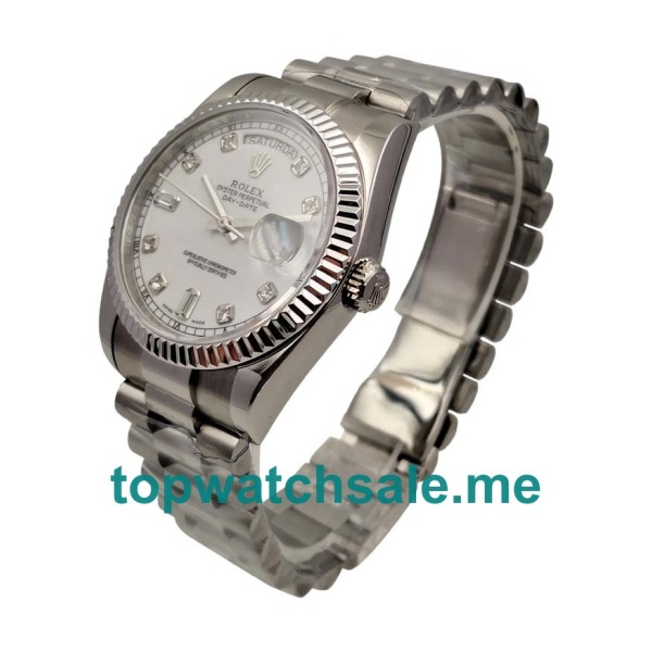 Replica Rolex Day-Date 118239 UK - 36MM Steel Male Rolex Day-Date Replica Watches - Blingwatches.co.uk
