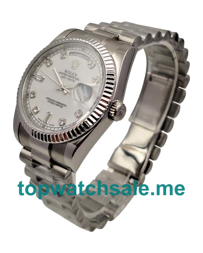 Replica Rolex Day-Date 118239 UK - 36MM Steel Male Rolex Day-Date Replica Watches - Blingwatches.co.uk