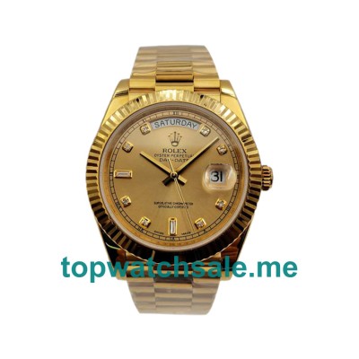 Replica Rolex Day-Date II 218238 KW UK - 41MM Yellow Gold Male Rolex Day-Date II Replica Watches - Blingwatches.co.uk
