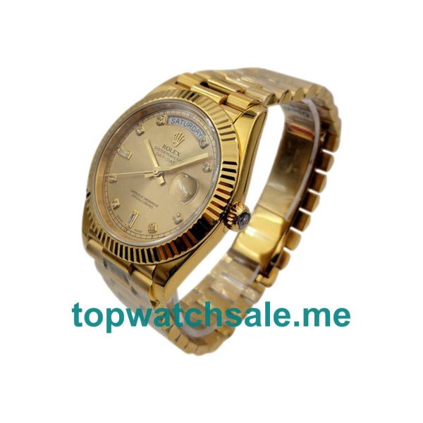 Replica Rolex Day-Date II 218238 KW UK - 41MM Yellow Gold Male Rolex Day-Date II Replica Watches - Blingwatches.co.uk